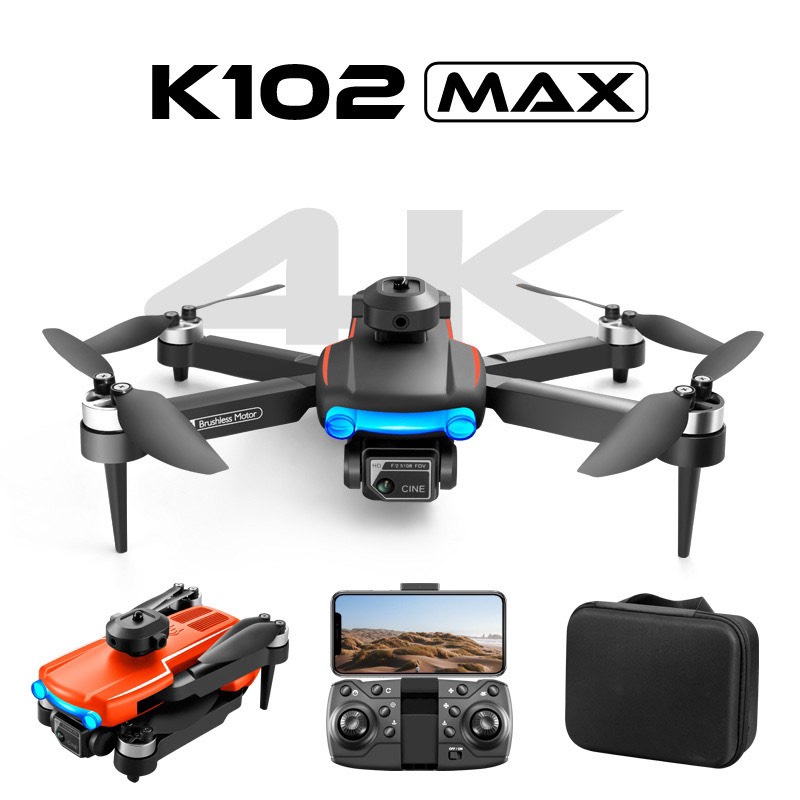 ( Hàng chính hãng bảo hành 12 tháng ) Máy Bay Flycam K102 Max Động Cơ Không Chổi Than ( 2 Pin ) Có c