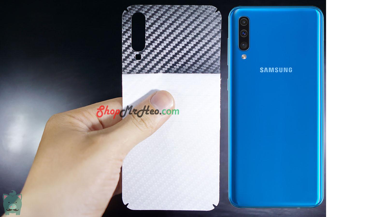 Bộ 3 tấm dán lưng mặt sau Carbon 3D Samsung Galaxy A50, A50s,Samsung A30s