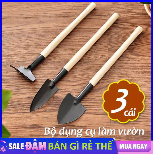 Bộ cuốc xẻng làm vườn mini 3 món
