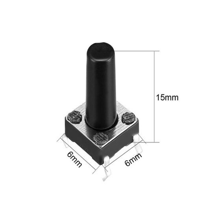 Combo 10 nút nhấn 4 chân 6x6x15mm