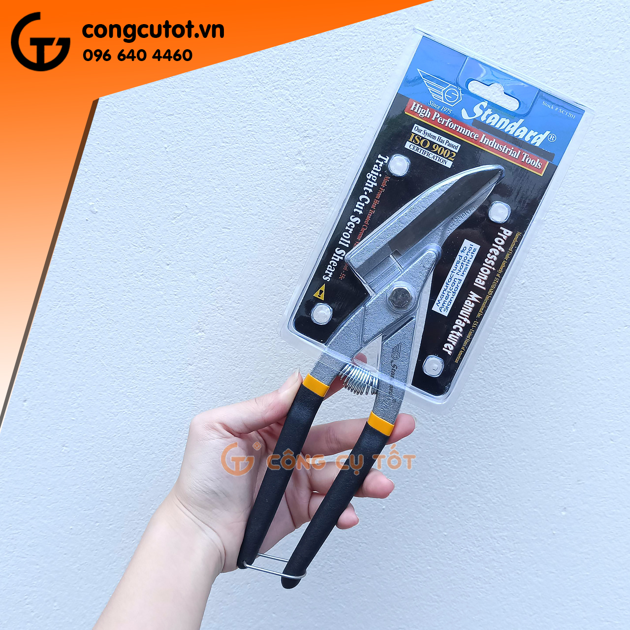 Kéo cắt tôn, cắt inox Standard 250mm