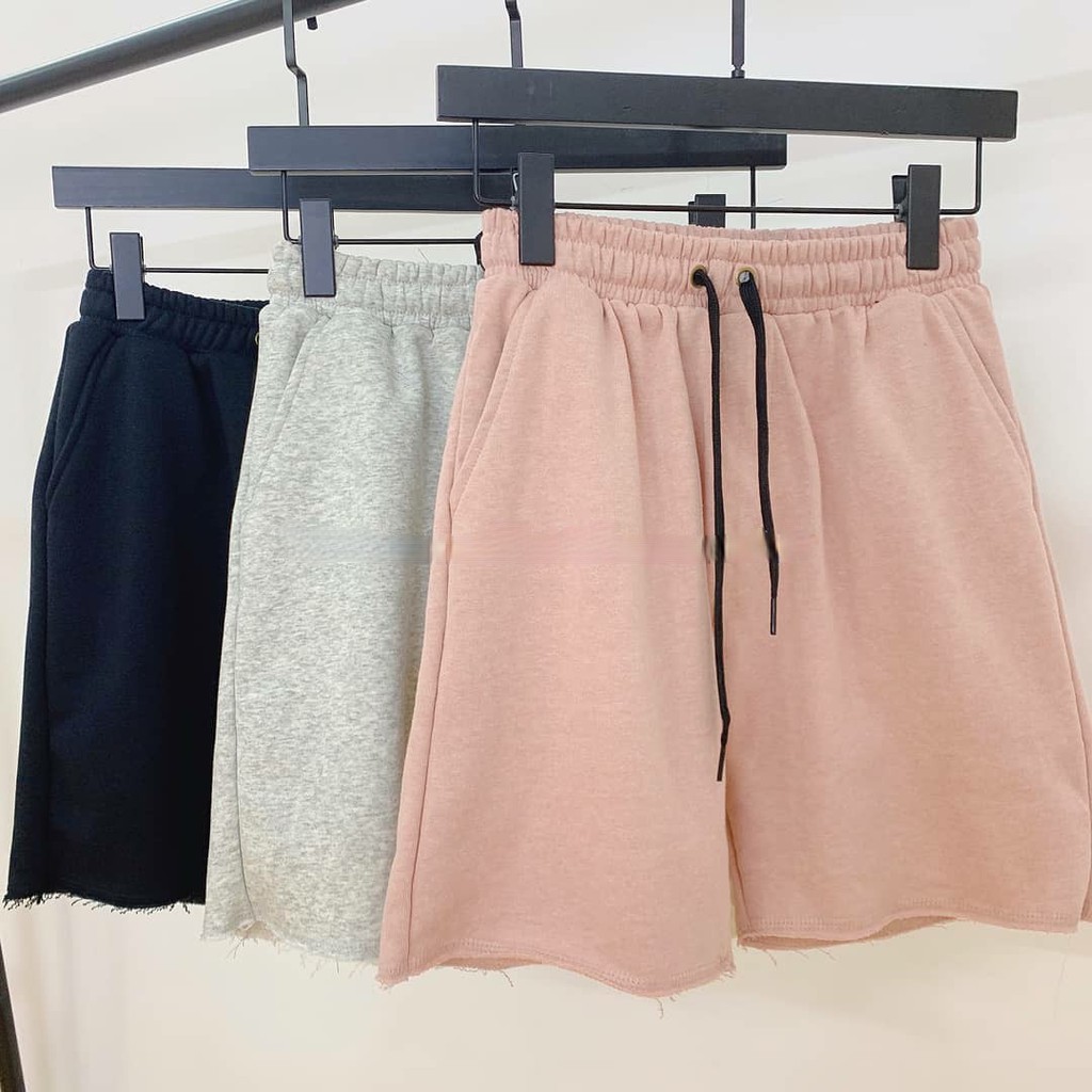 [HCM][Mã FASHIONHOT27 giảm 10K]Quần Short Nỉ Rách Gấu Unisex (3 Màu)