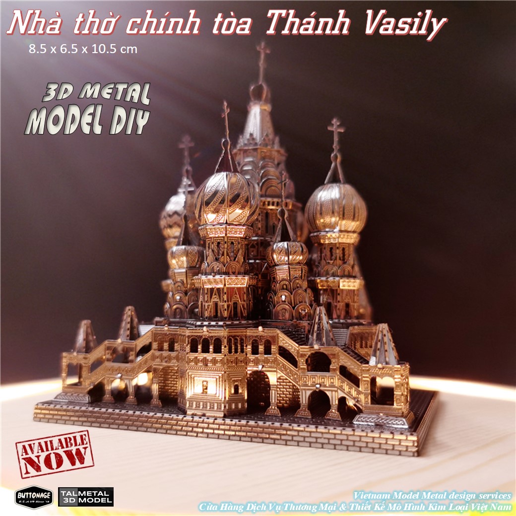 Mô Hình Thánh Đường Nhà Thờ (Kim loại lắp ghép 3D)