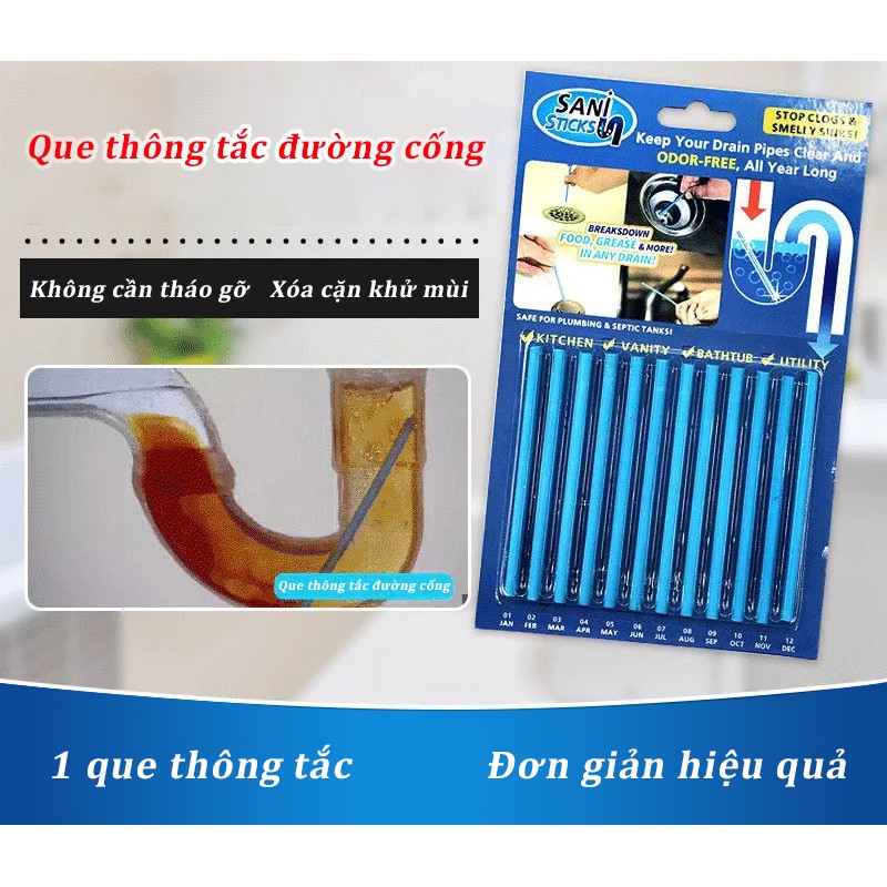 Que thông tắc nghẽn Sani Sticks