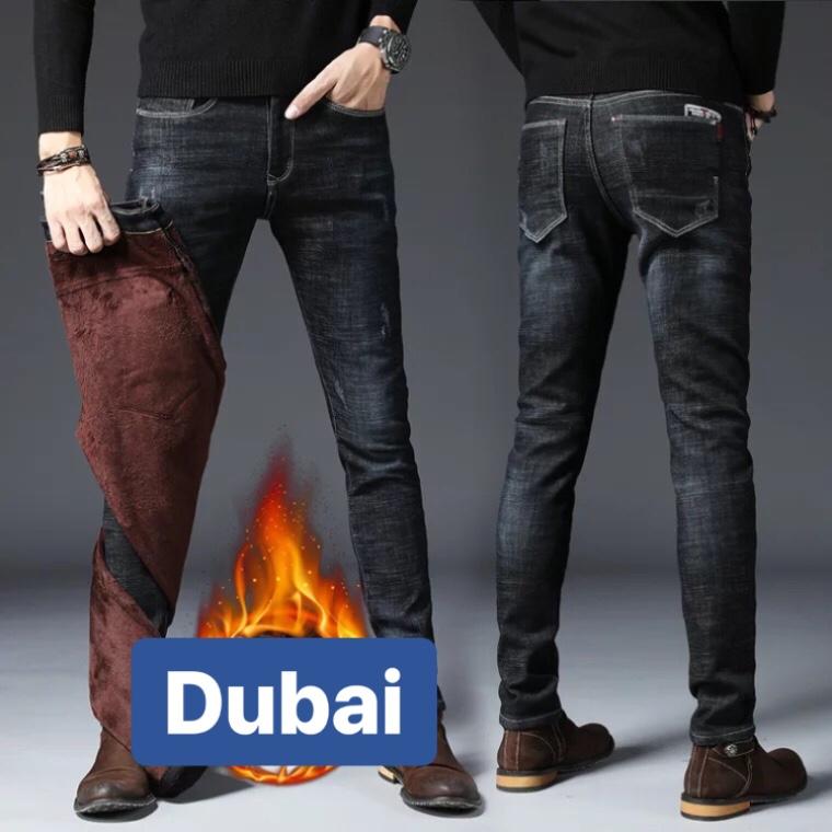 QUẦN  BAGGY JEAN NAM CHẤT BÒ ĐEN NHÁM SIÊU SÀNH ĐIỆU DB-1837 CAO CẤP - DUBAI FASHION