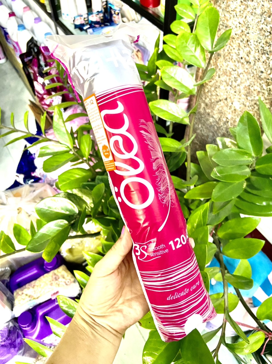 [HCM]BÔNG TẨY TRANG OLEA CHÂU ÂU 140 MIẾNG