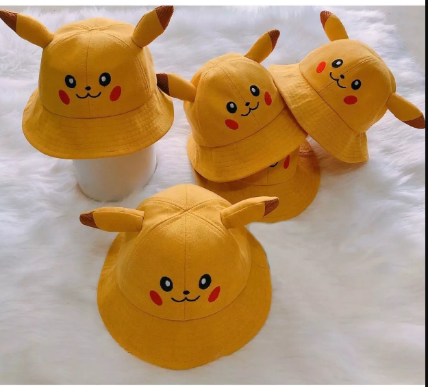 [FreShip +quà ] Mũ Pikachu rộng vành cho bé yêu Jm02