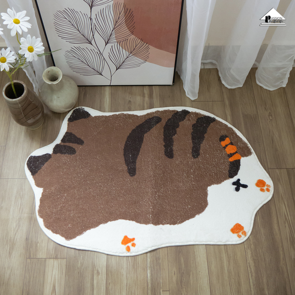 Thảm Lau Chân Hình Thú Lười Sợi Len Siêu Thấm Cute