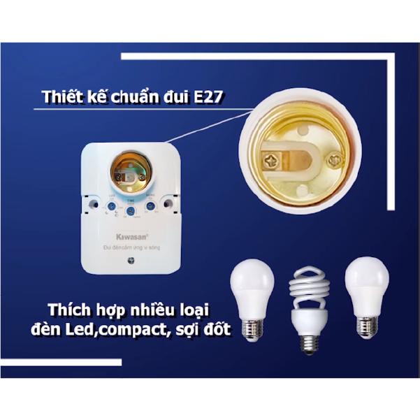 ĐUI ĐÈN CẢM ỨNG VI SÓNG RS686B