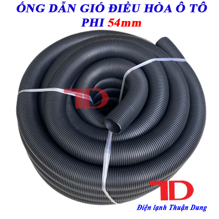 Ống dẫn gió điều hòa ô tô phi 54 mm, ống gió mềm ô tô 1 mét - Điện Lạnh Thuận Dung