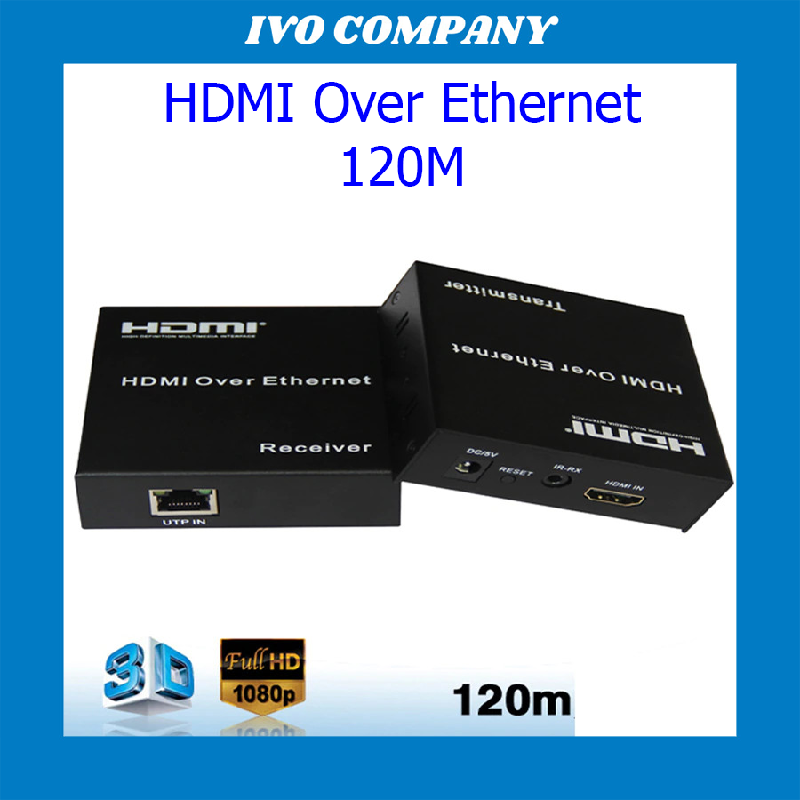 Bộ Kéo Dài Tín Hiệu HDMI Sang Cáp Mạng RJ45 120m