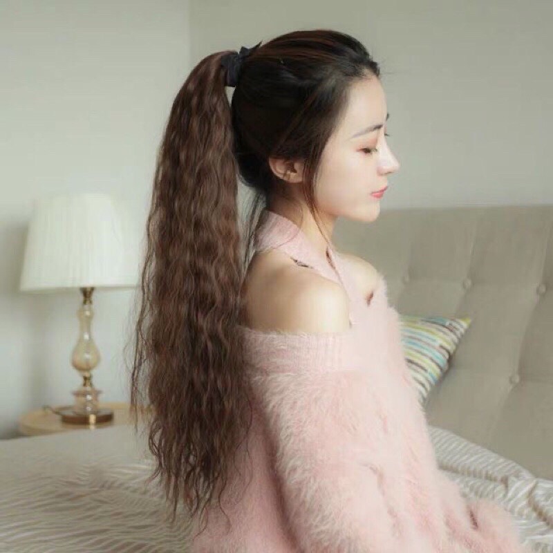 Tóc giả nữ cột❤️Tóc giả buộc xù đuôi