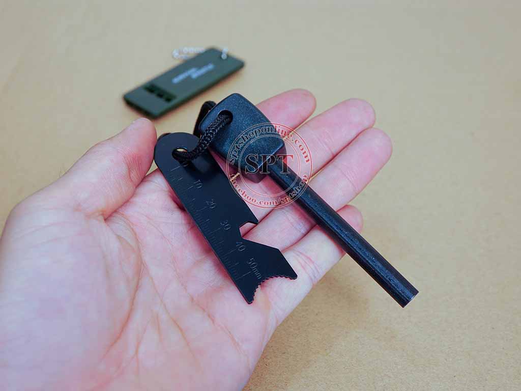 Đá đánh lửa sinh tồn kèm còi cứu sinh, dụng cụ đánh lửa dã ngoại