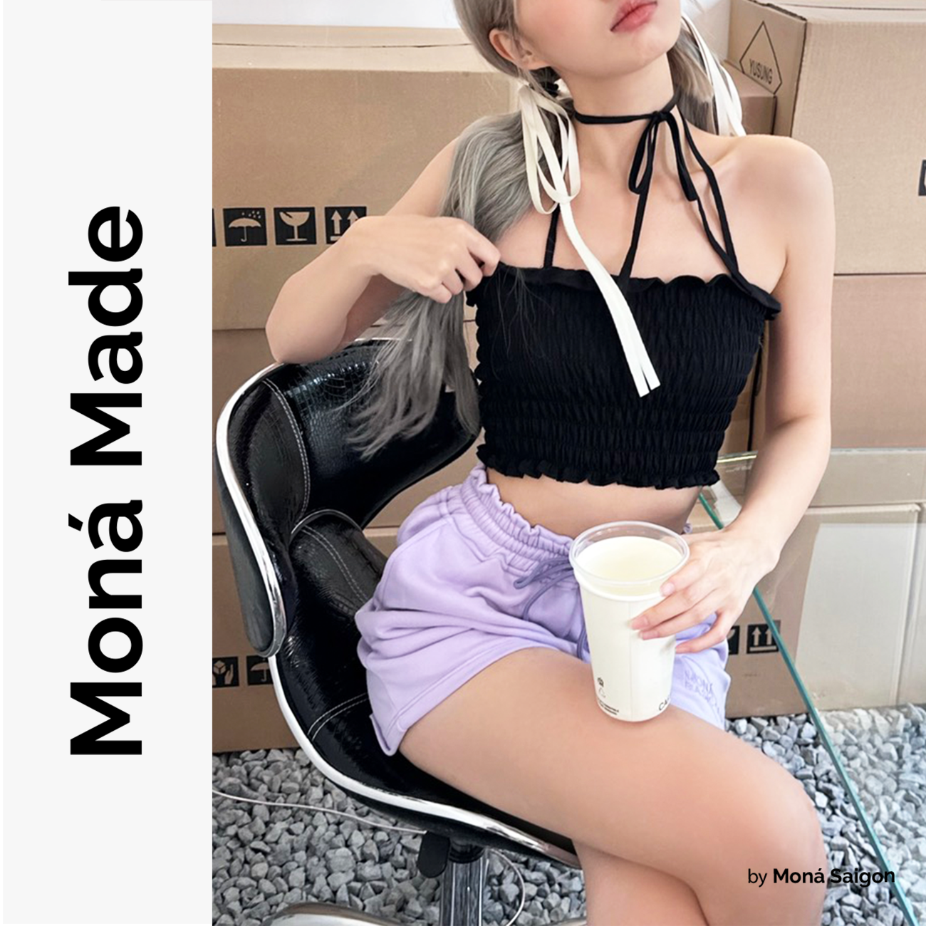Áo ống loang freesize moná - macy