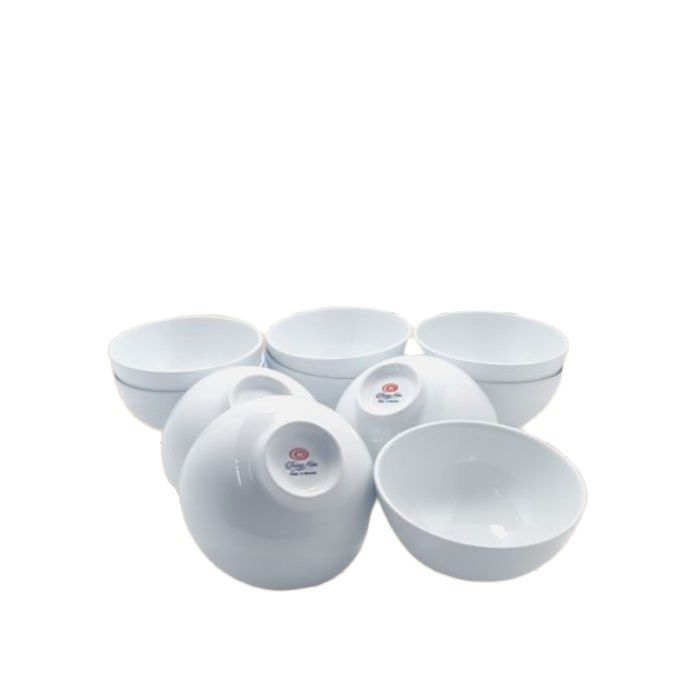 Bộ 10 Chén Cơm Sứ Trắng Việt Nam 4.5,Chén cơm sứ trắng VN