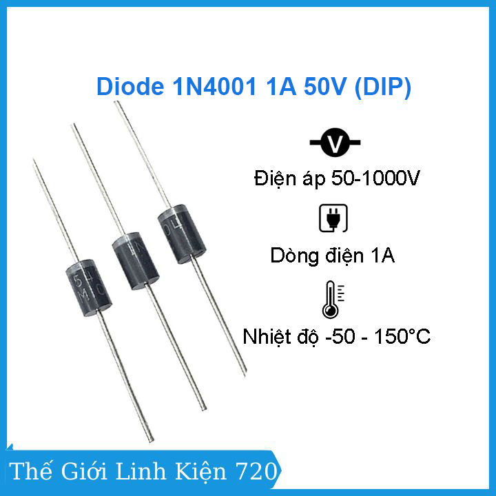 Combo 10 sản phẩm diode 1n4001 1a 50v