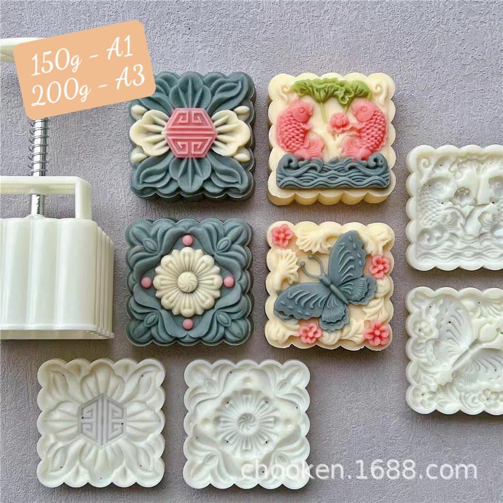 Khuôn trung thu 150g 4m vuông a1