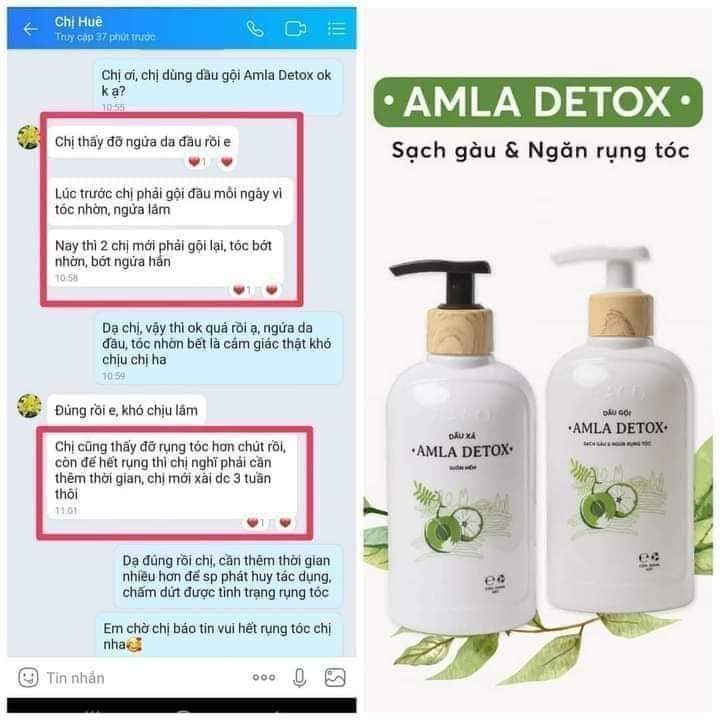 Bộ 3 Gội+Xả+serum AmlaDetox [Chính Hãng + Phiếu Bảo Hành 10 triệu]