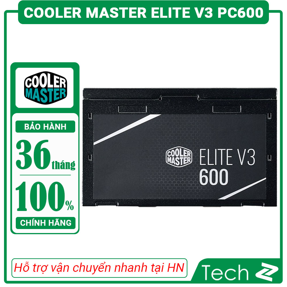 [FREESHIP MAX] Nguồn máy tính Cooler Master Elite V3 230V PC600 600W (Màu Đen)