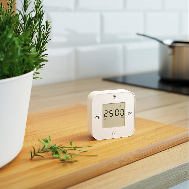 Đồng hồ để bàn 4in1 KLOCKIS IKEA màu trắng