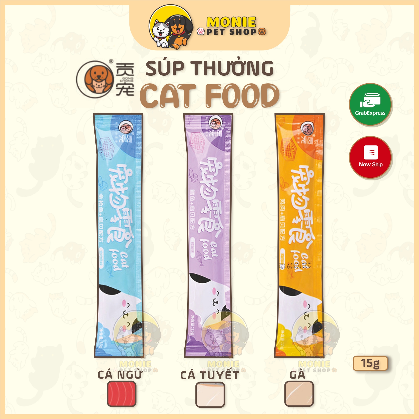 100 thanh Súp thưởng các loại cho mèo