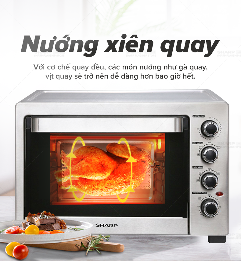 Lò Nướng Điện Sharp EO-A384RCSV-ST 38L