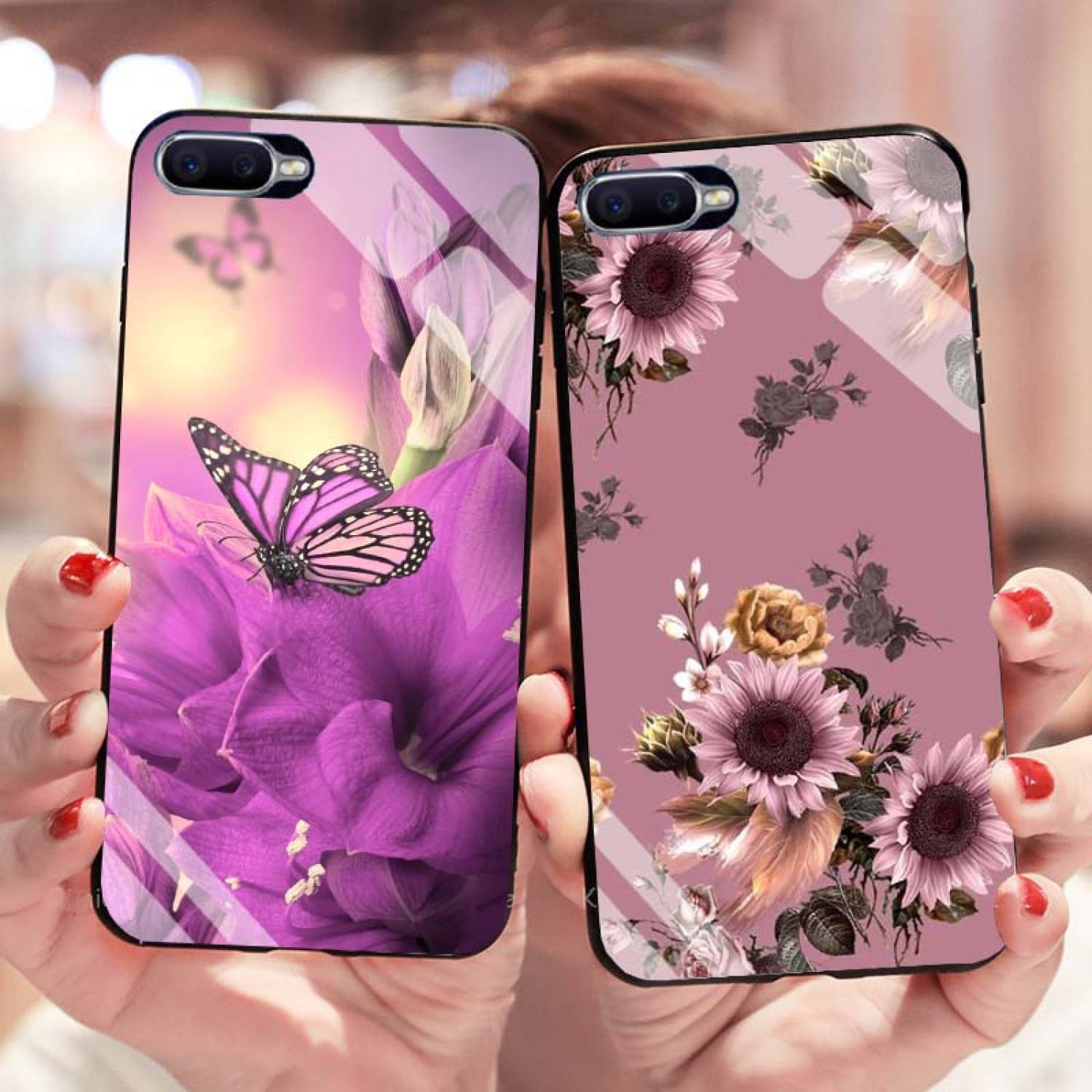 Ốp Oppo A3S, A5 Lưng Kính Cường Lực Mới ƞhất