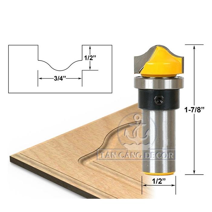 Mũi router đánh pano cốt 12.7 mm