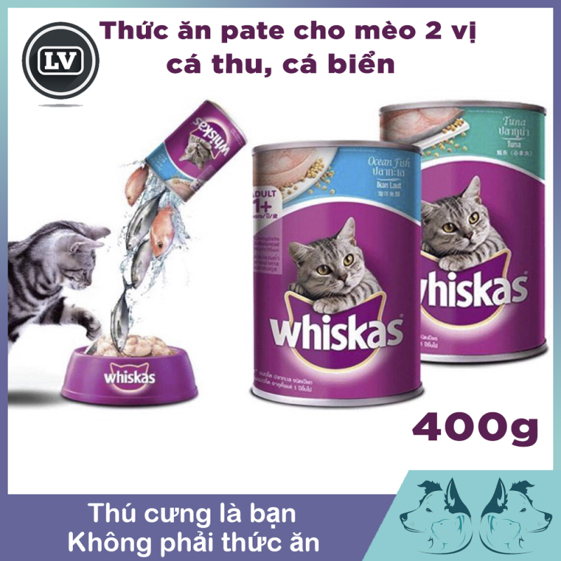 Pate mèo lon Whiskas 400g - Thức ăn cho mèo