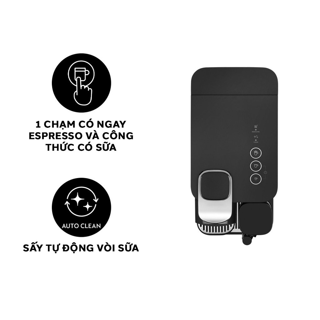 Máy pha cà phê viên nén Nespresso Lattissima One - Đen