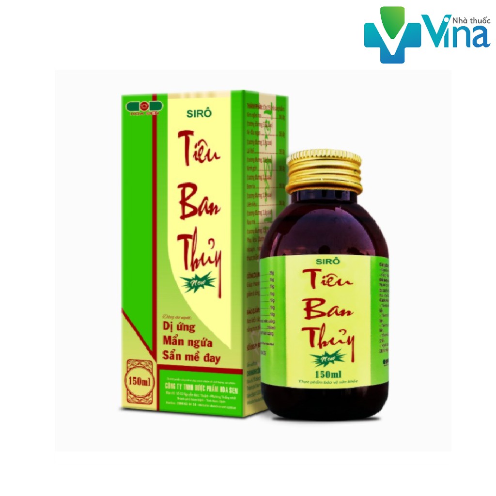 Tiêu Ban Thủy hỗ trợ giảm dị ứng, mẩn ngứa,mề đay - Lọ 150 ml