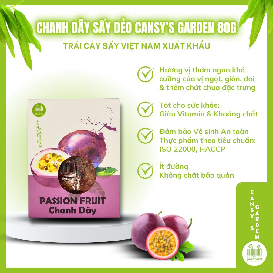 Chanh Dây sấy dẻo - Soft Dried Passion Fruit 80gr