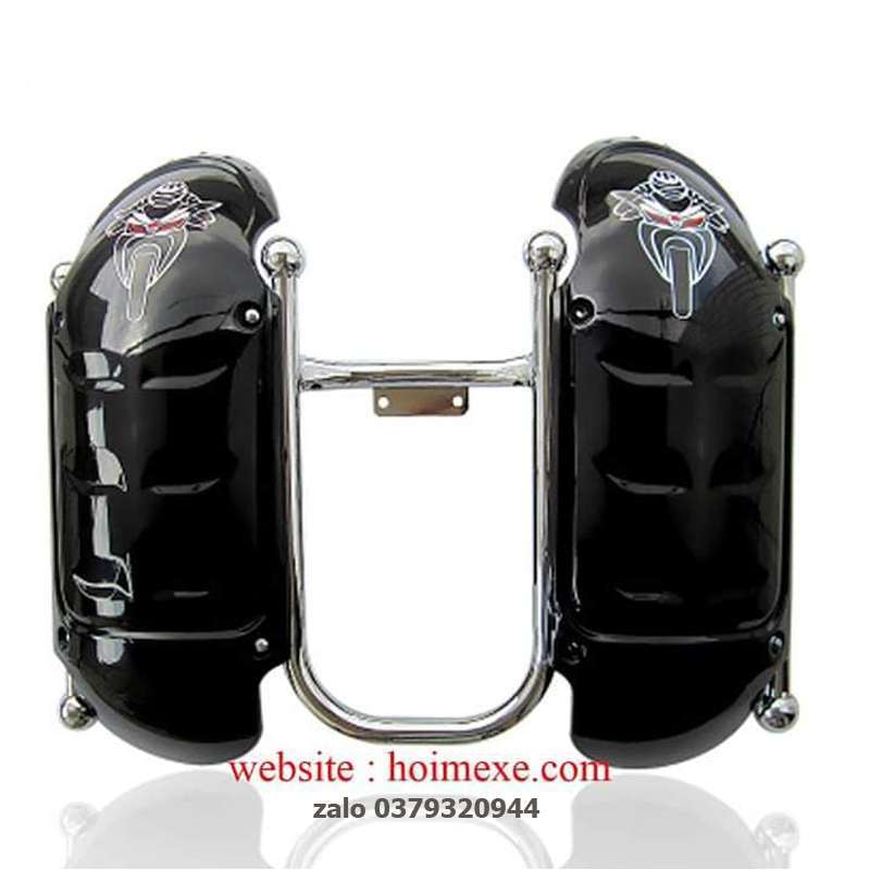 Combo Chống Đổ Chắn Bùn Độ Cho Các Dòng Xe Màu Đen.