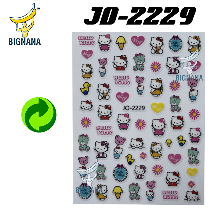 Sticker Nails Hình Dán Chuột Mickey, Hello Kitty, Decal Trang Trí Phong Cách Độc Đáo