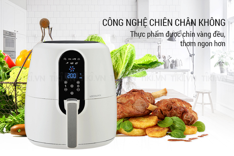 Nồi Chiên Không Dầu Điện Tử Lock&Lock EJF351BLK (5.2L)