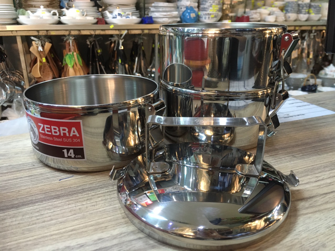 Cà mên inox Zebra 14*3
