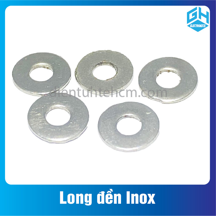 COMBO 50 con long đền Inox m3,m4,m5,m6,m8(chất inox 201)