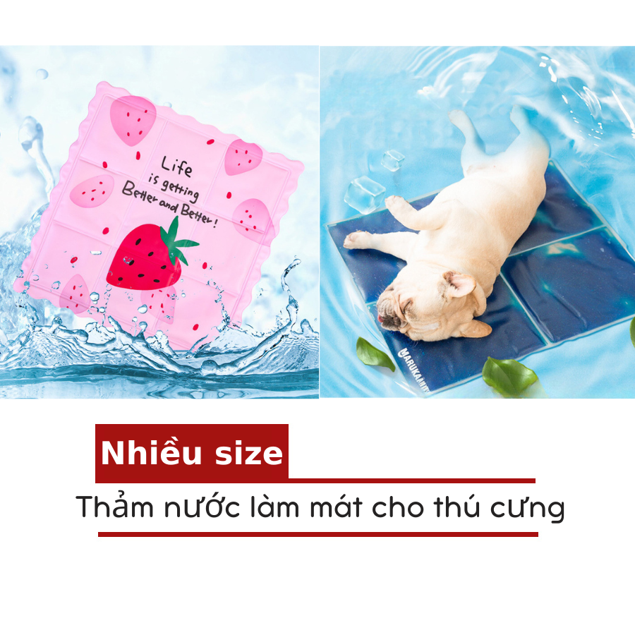 Thảm nước làm mát cho thú cưng nhiều size - giao màu ngẫu nhiên -