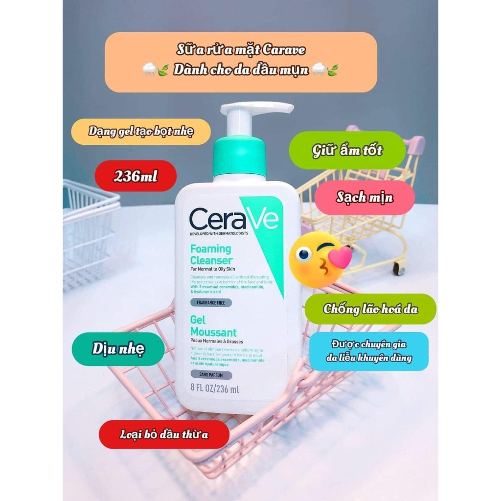 Sữa rửa mặt Ce.ra.Ve 473ml