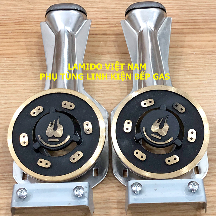 Bộ ống điếu bếp gas l họng đầu đốt l mâm chia lửa sen đồng 43 - 78mm - ms01 - fujishi - -