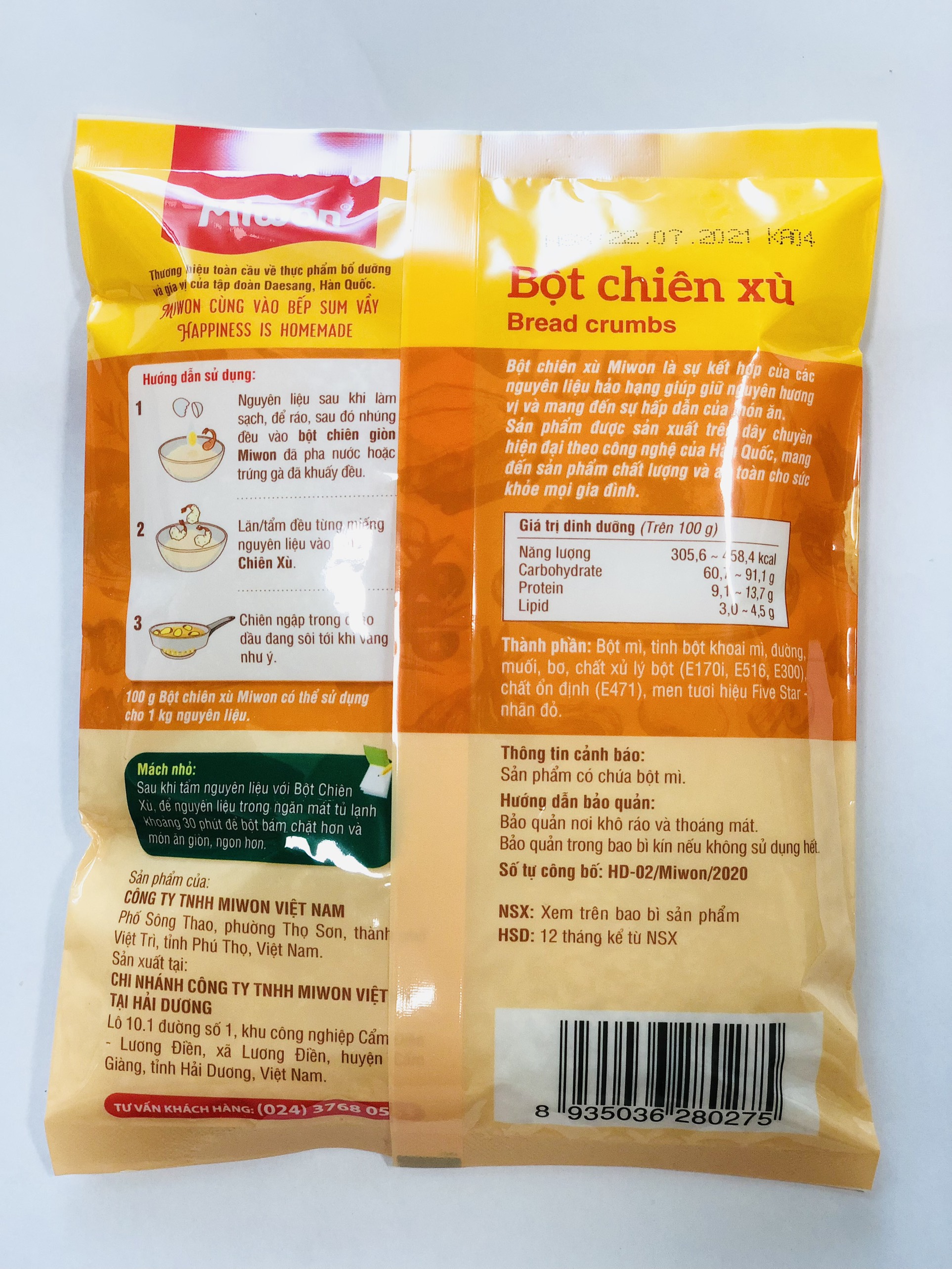 Bột chiên xù Miwon - 100gr/gói