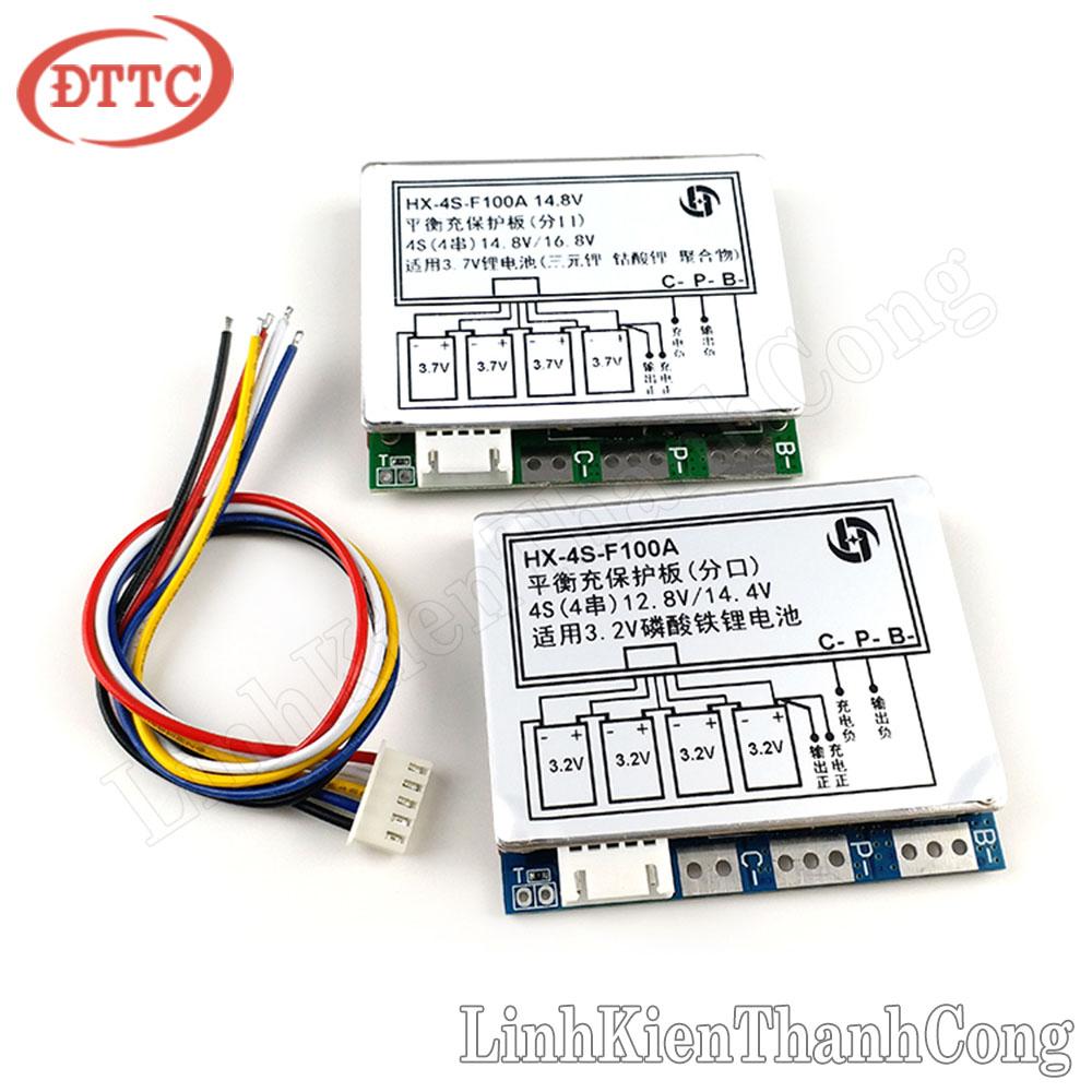 116 mạch bảo vệ bms cho pin sắt lifepo4 3.2v 4s 100a - hệ 4 cell nối tiếp