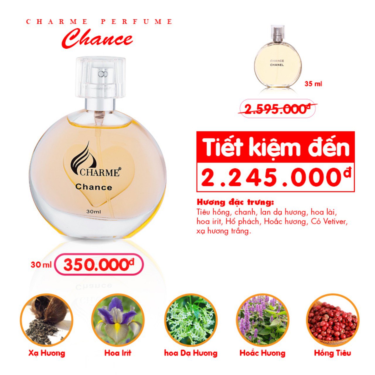 Nước hoa nữ Chance 30ml