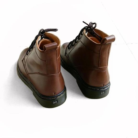 Giày cao cổ nam da bò hàng VNXK(NÂU)