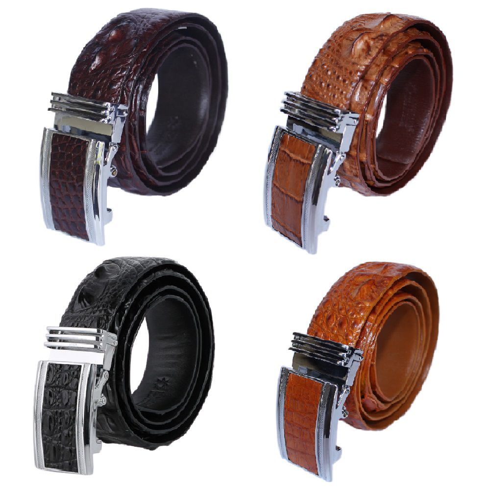 Dây Nịt Nam Da Cá Sấu Liền 4.0 cm. Bản Cao Cấp