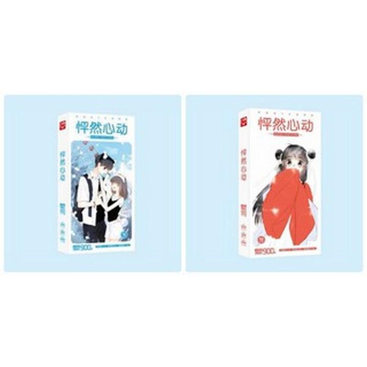 Postcard con tim rung động ver 3 hộp ảnh bộ ảnh có ảnh dán sticker lomo bưu thiếp