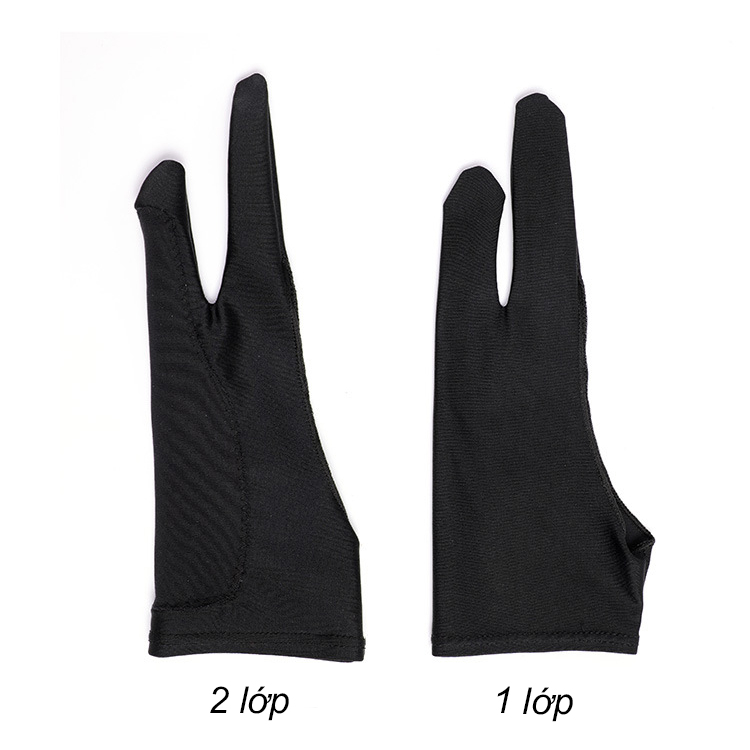 Găng Tay 2 Ngón Hỗ Trợ Vẽ Tranh Chống Lem, Chạm Màn Hình Máy Tính Bảng (Tay trái, tay phải)