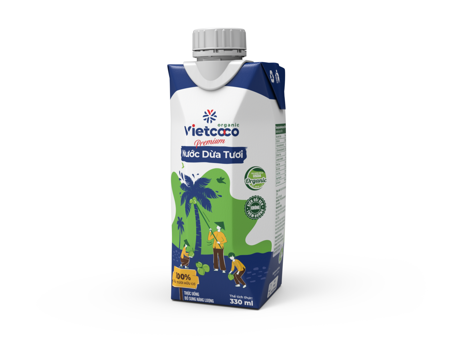 Nước dừa tươi UHT organic Vietcoco 330ml