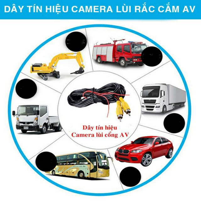Bộ Dây camera lùi 6m 10m 15m jack bông sen