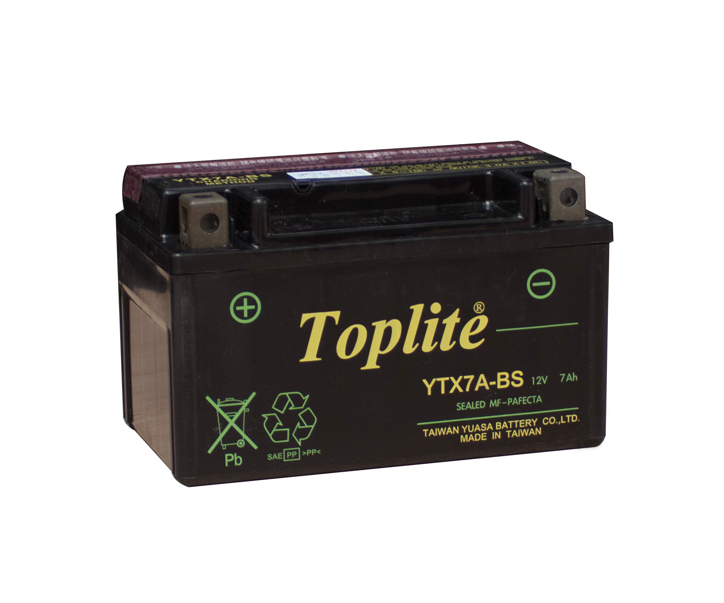 Bình ắc quy xe máy Toplite YTX7A-BS (12V-7AH)